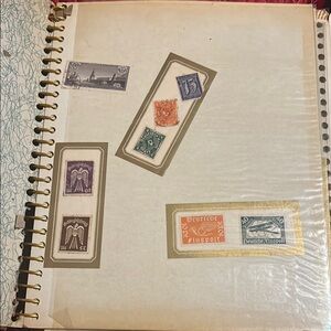Blue and Orange Stamp Collection Album